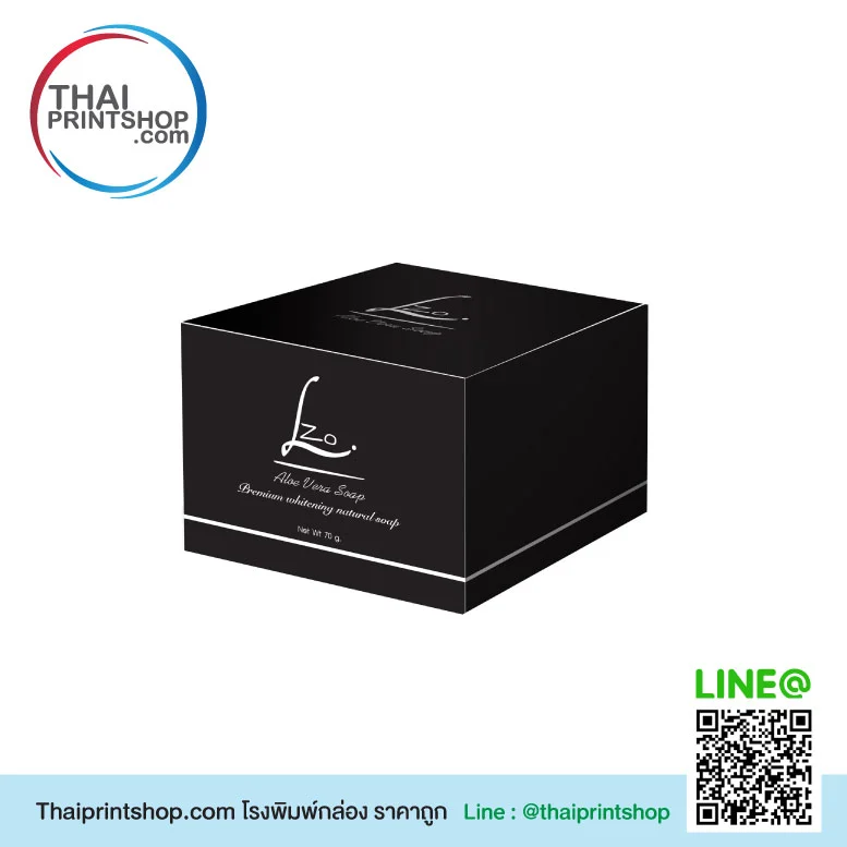 ออกแบบกล่องบรรจุภัณฑ์ photoshop - Thaiprintshop กล่องสบู่ปั้มทองปั้มนูน