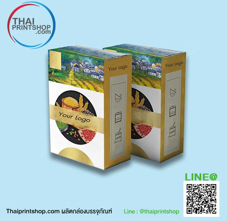 กล่องเครื่องดื่ม - Thaiprintshop RiceBox 03 - Thaiprintshop