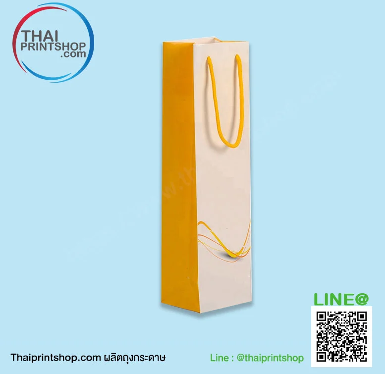 โรงงานผลิตถุงไวน์ - Thaiprintshop ถุงไวน์ สีทอง