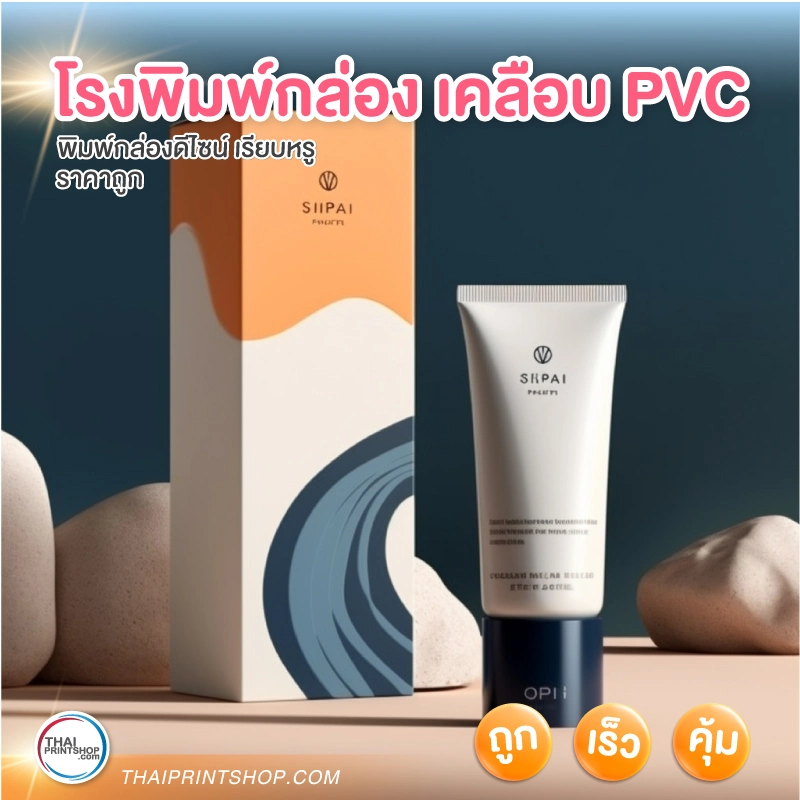 โรงพิมพ์กล่อง เคลือบ PVC ปั๊มทอง - Thaiprintshop โรงพิมพ์กล่อง เคลือบ PVC - 1