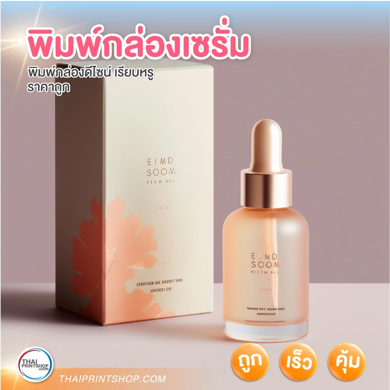 พิมพ์กล่องเซรั่ม - Thaiprintshop พิมพ์กล่องเซรั่ม