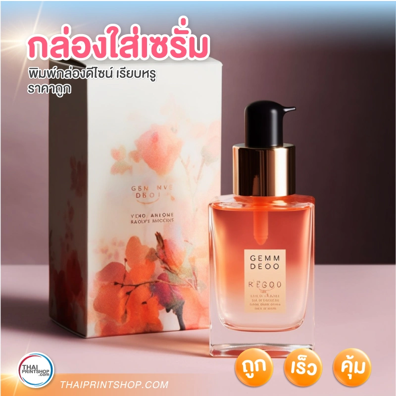กล่องใส่เซรั่ม คุณภาพดี หรูหรา - Thaiprintshop กล่องใส่เซรั่ม คุณภาพดี หรูหรา - 2