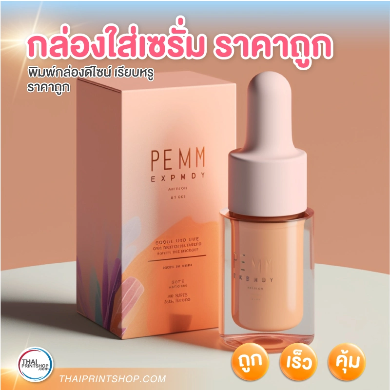 กล่องใส่เซรั่ม ราคาถูก รับผลิตกล่องเซรั่ม - Thaiprintshop กล่องใส่เซรั่ม ราคาถูก รับผลิตกล่องเซรั่ม - 1