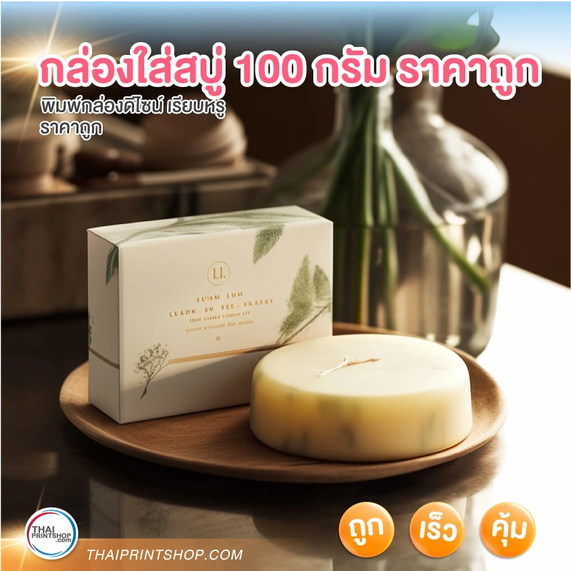 กล่องใส่สบู่ 100 กรัม ราคาถูก - Thaiprintshop กล่องใส่สบู่ 100 กรัม ราคาถูก - 02