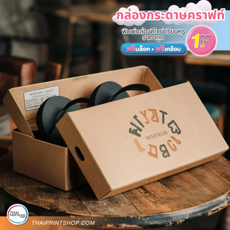 รับทำกล่องรองเท้า จำนวนน้อย - Thaiprintshop รับทำกล่องรองเท้า จำนวนน้อย